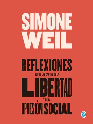 cover image of Reflexiones sobre las causas de la libertad y de la opresión social